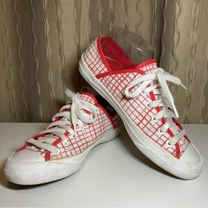 Kate Spade Saturday PF Flyers Women's 7 Lace Up Cap Toe Checked Canvas Sneakers